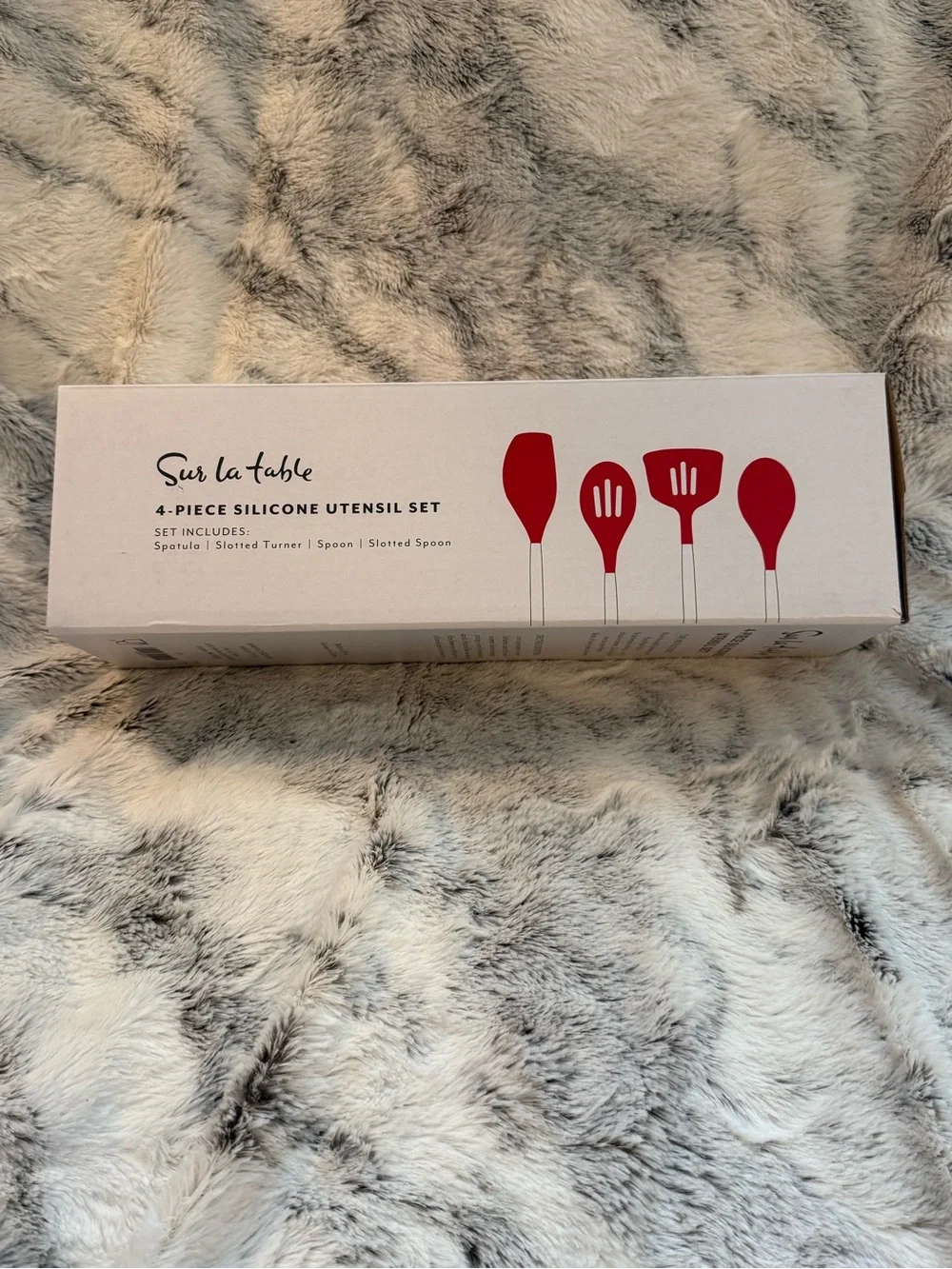 Sur La Table 4 Piece Silicone Utensil Set in Red